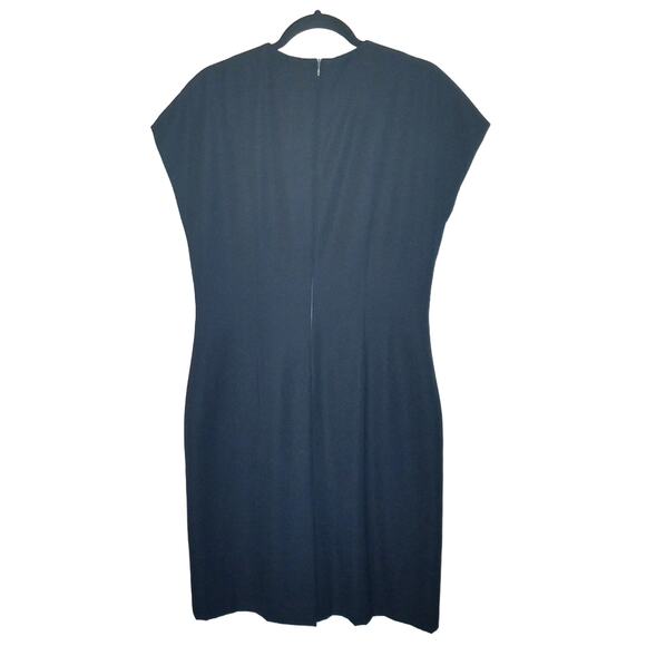 Kasper for A.S.L. Black Shift Vintage Dress with Cap Sleeves Size 12 - Picture 6 of 8